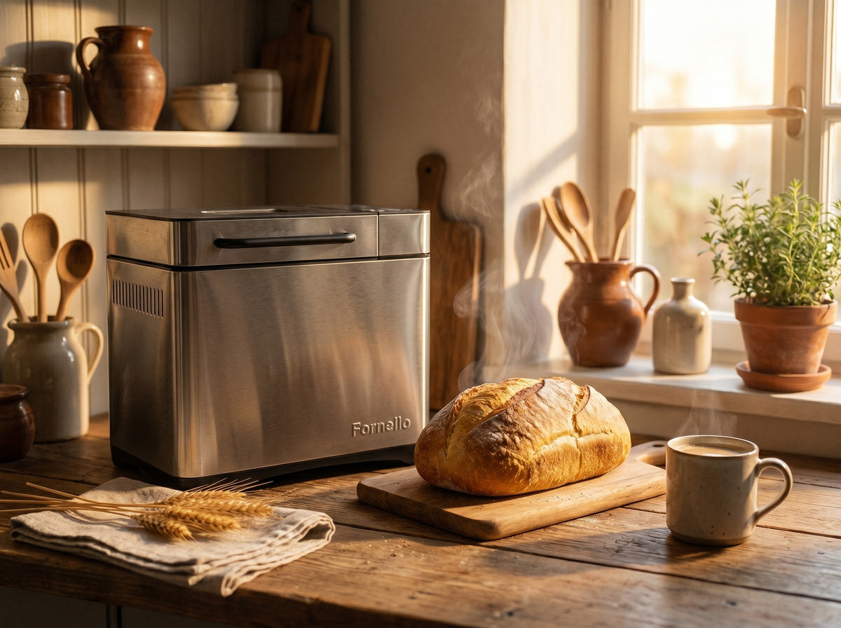 Set it tonight. Wake up to fresh bread.