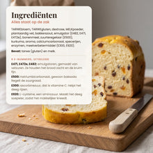 De kruim van een snee brood van de Solare · vruchten broodmix