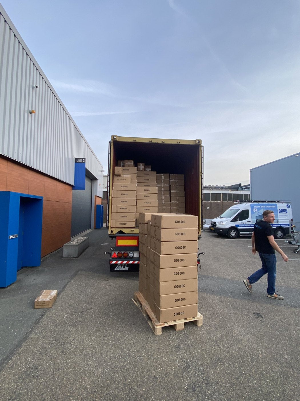 The first container