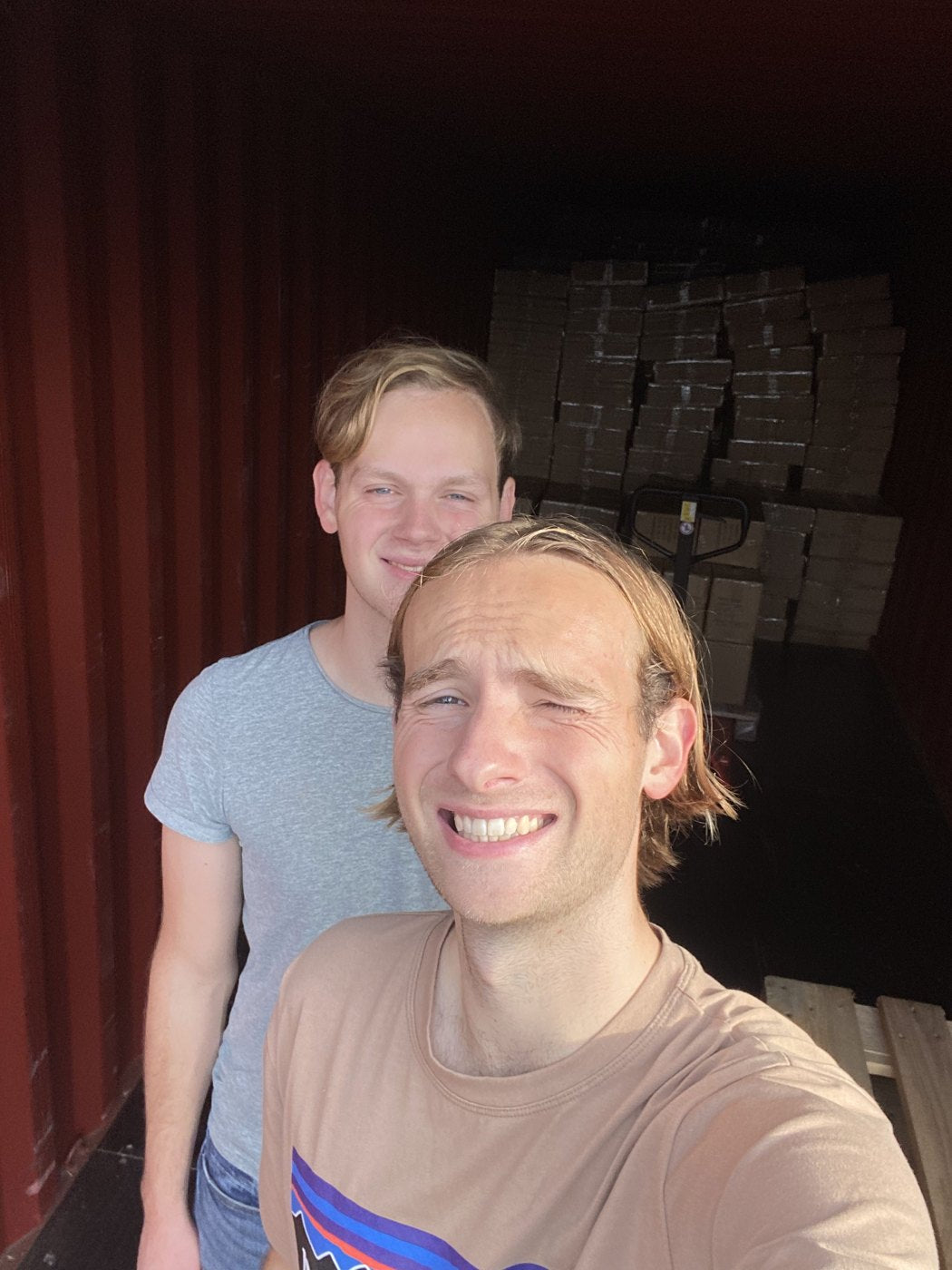 Inside the container